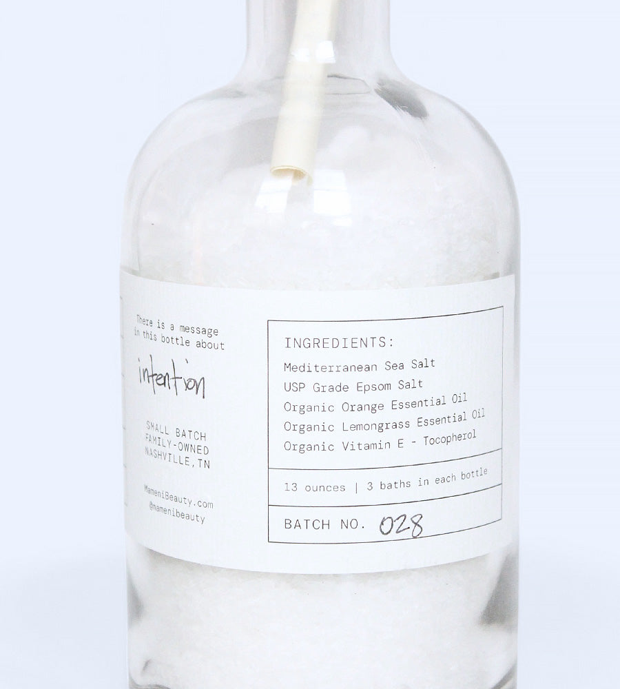“Intention” Mediterranean Sea Salt Soak